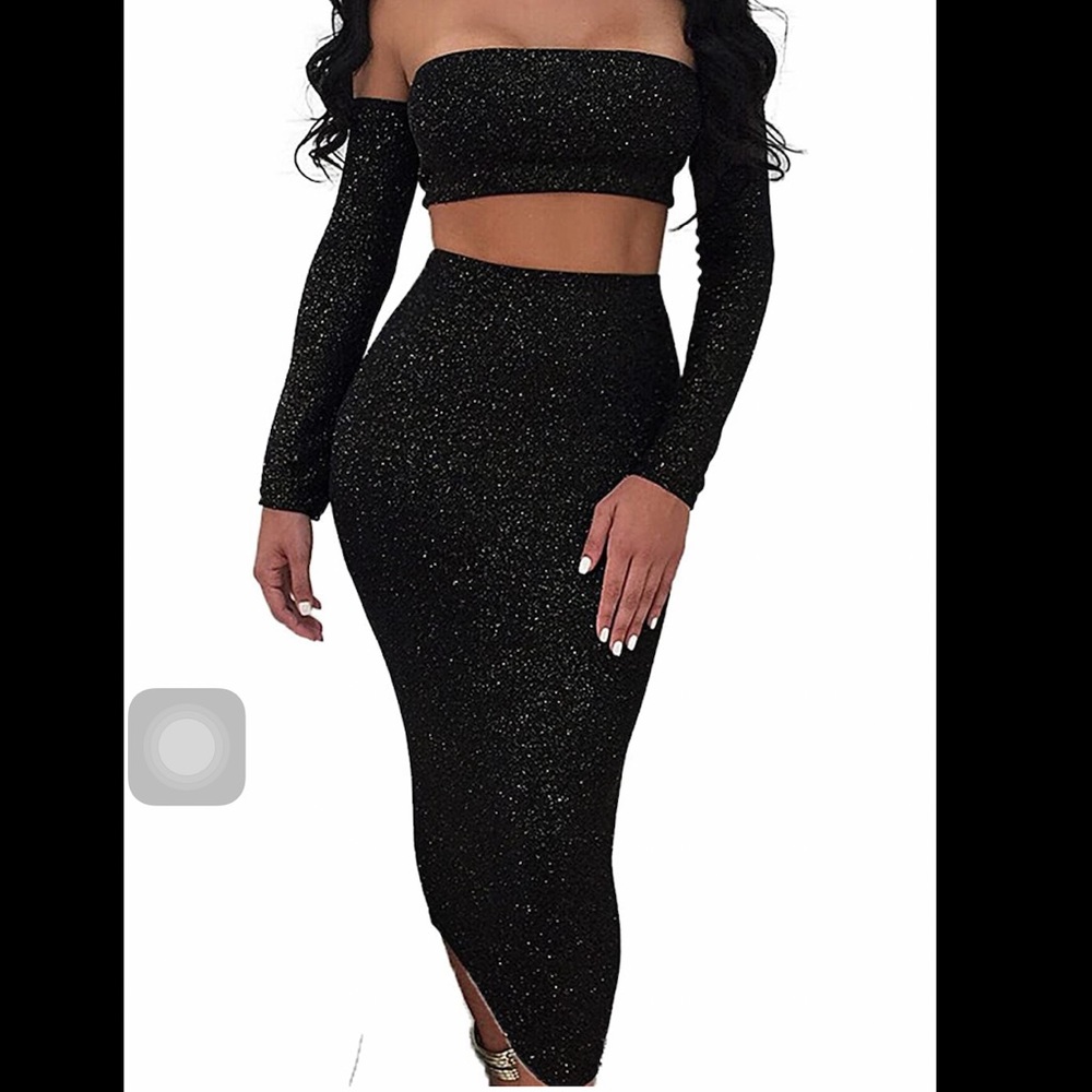 Sexy Sparkly Body Con 2pc